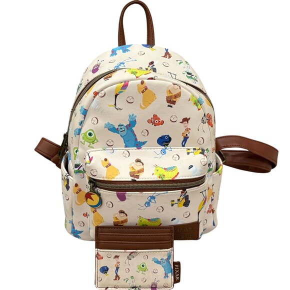 Disney Pixar 25th Anniversary Mini Backpack & Cardholder Set Faux Leather Toy St main image 6